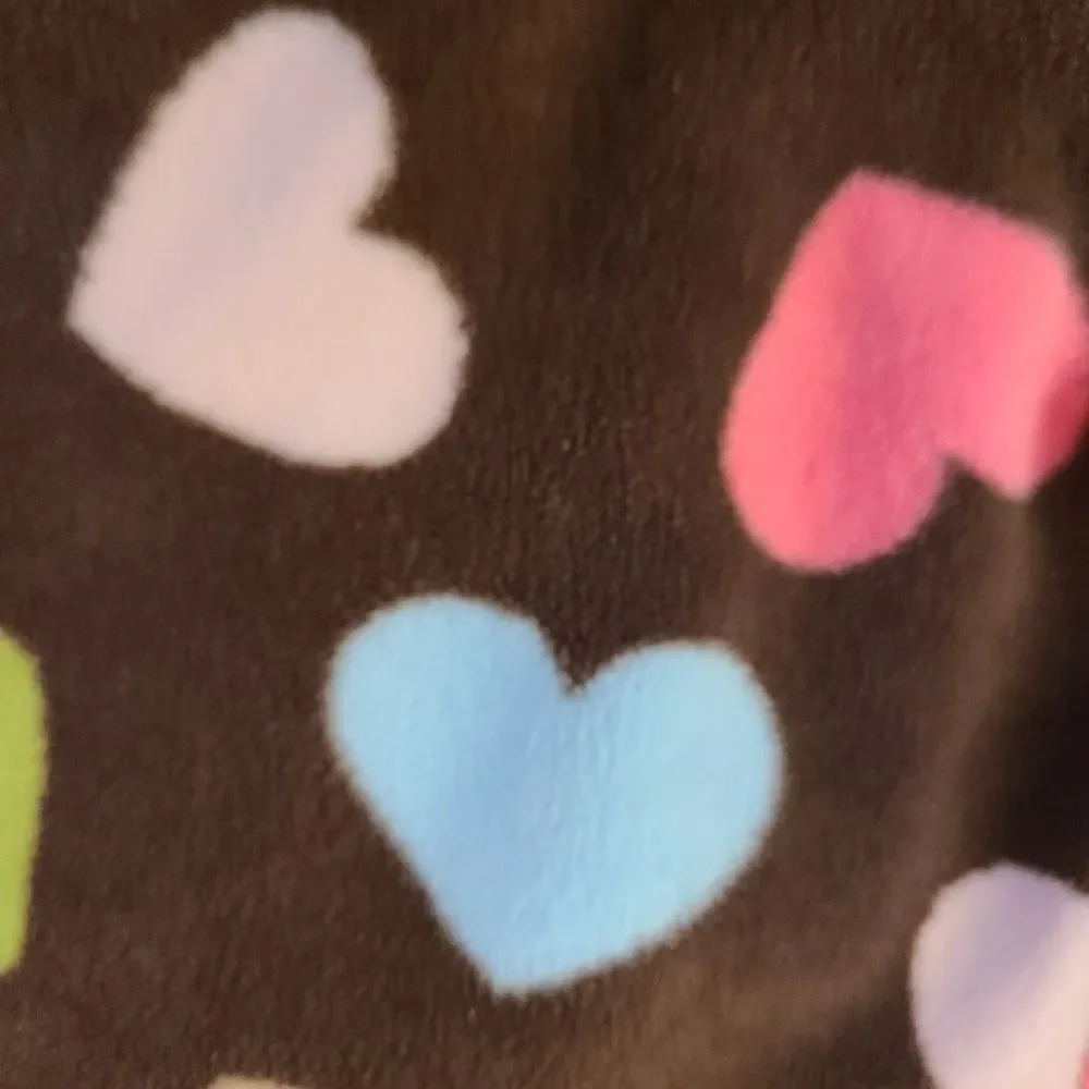 Carter's Jacket Hoodie Top Soft Brown Fleece Hearts Button‎ Front Sz Newborn